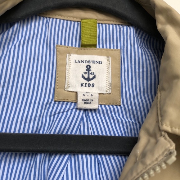 Lands’ End Kids Raincoat Jacket 5-6 - Picture 3 of 8